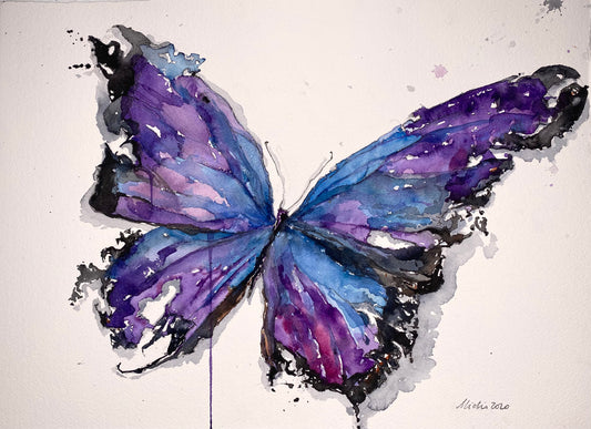 Purple Broken Butterfly