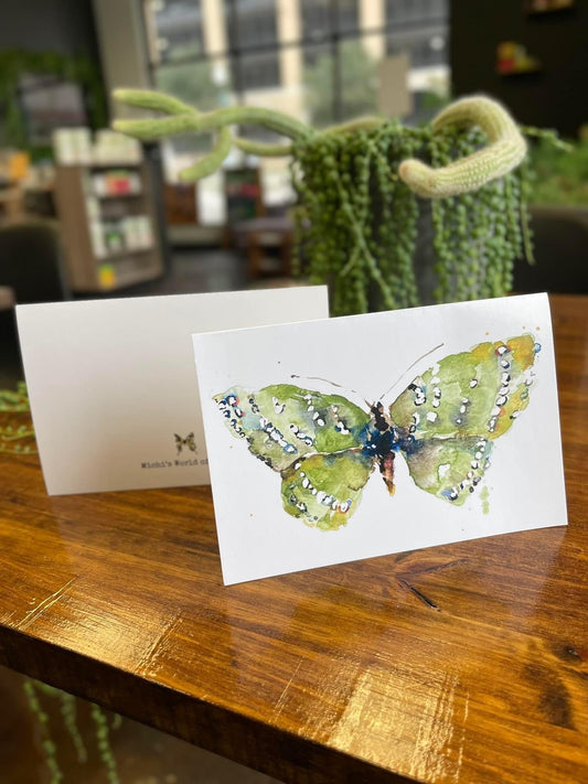 Green Moth Card