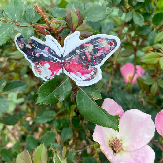 Pink Butterfly Sticker